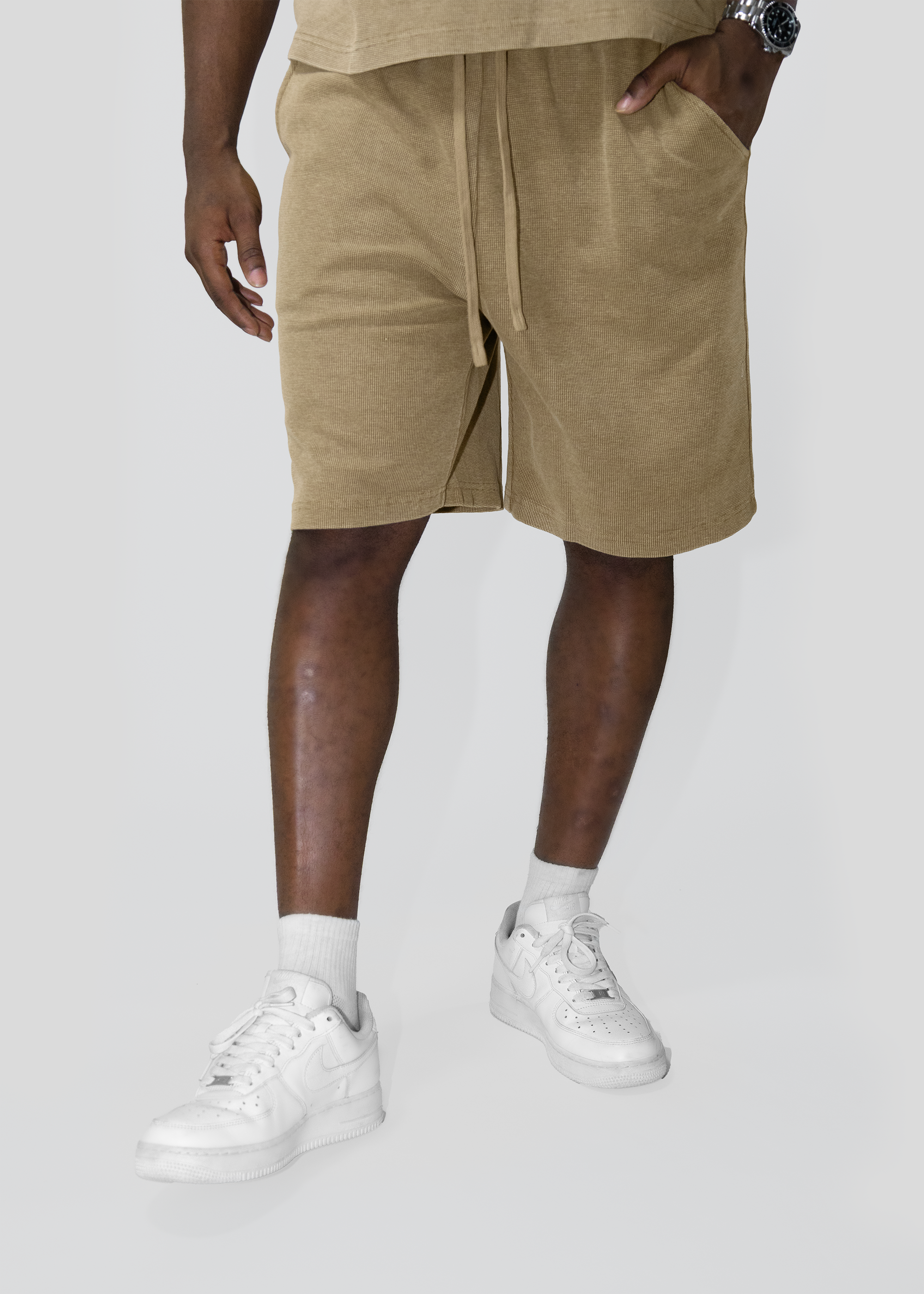 Stone Grid 001 Shorts