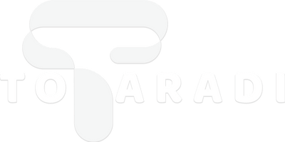 White Toparadi logo on transparent background, designed for dark themes and premium urban fashion branding