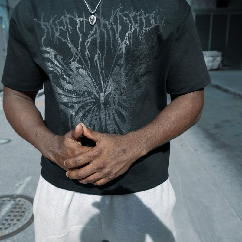 Butterfly Boxy Oversized Tee - TOPARADI