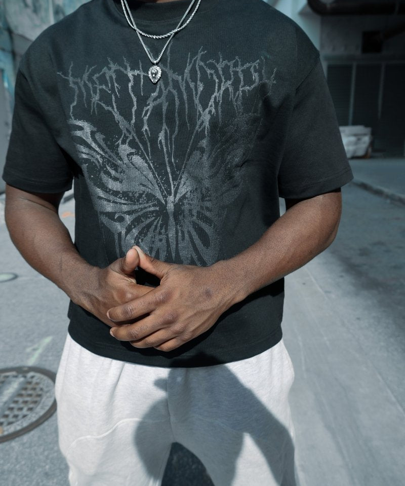 Butterfly Boxy Oversized Tee - TOPARADI