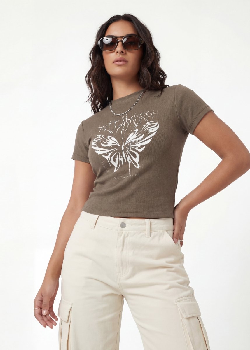 Butterfly Slim Fit Tee - TOPARADI
