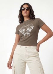 Butterfly Slim Fit Tee - TOPARADI