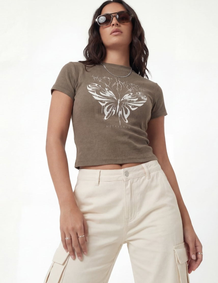 Butterfly Slim Fit Tee - TOPARADI