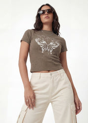 Butterfly Slim Fit Tee - TOPARADI