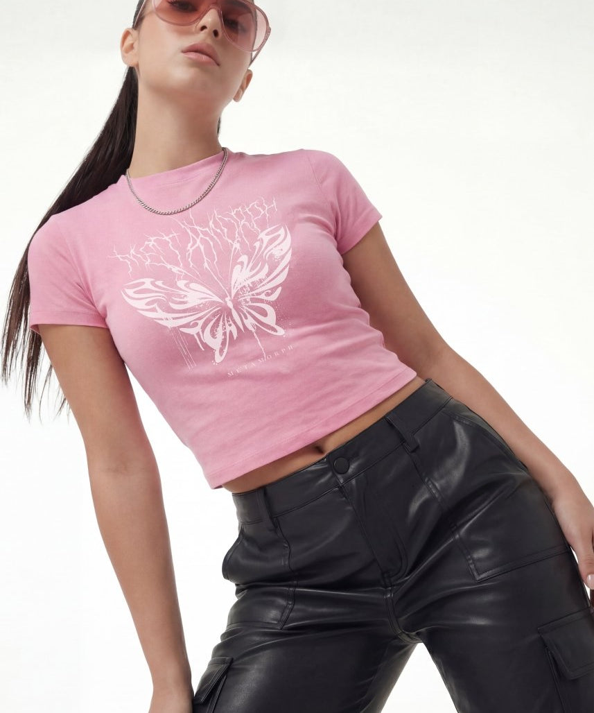 Butterfly Slim Fit Tee - TOPARADI