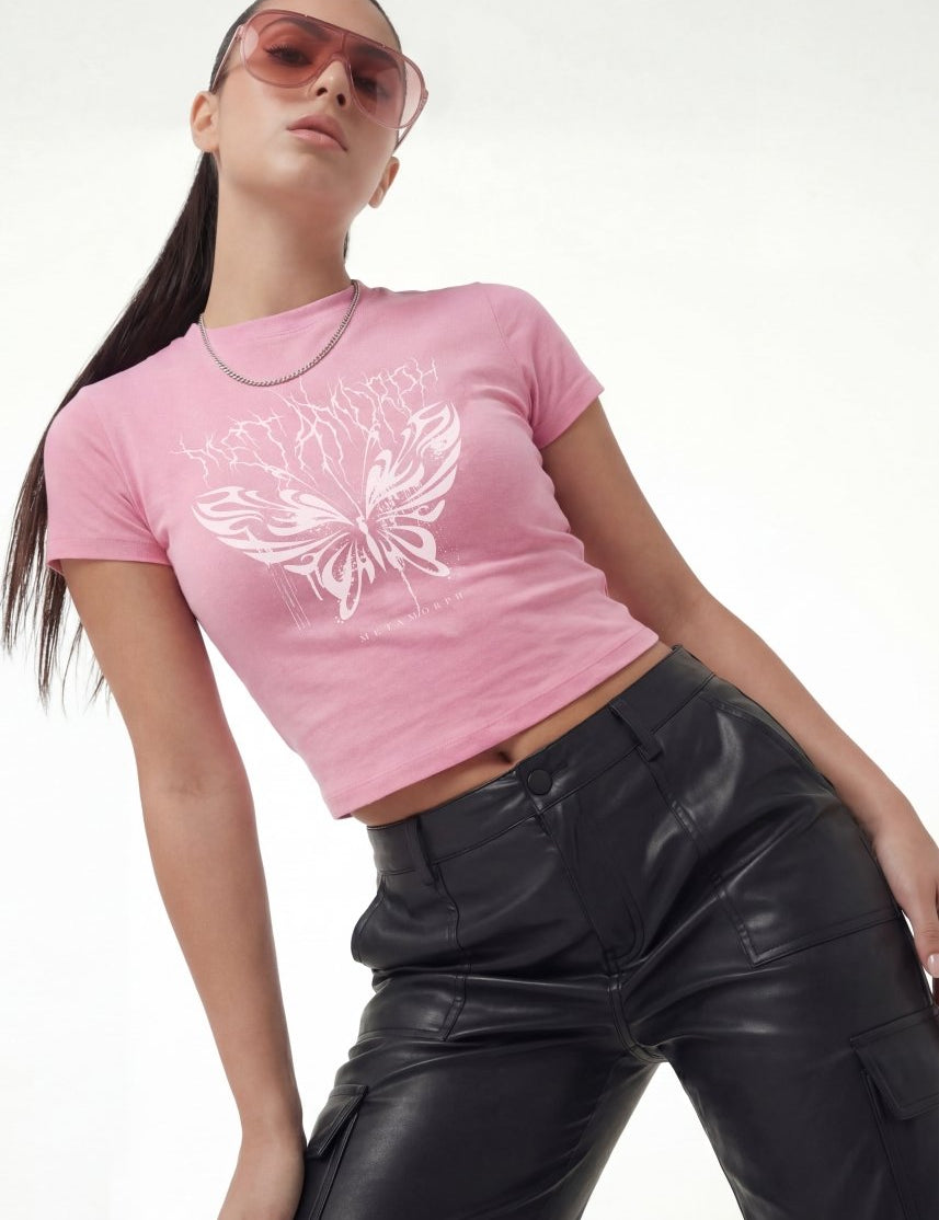Butterfly Slim Fit Tee - TOPARADI