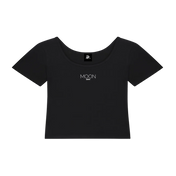 Black / S Essential Cotton Bodycon Crop Top