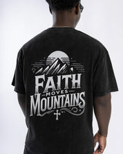 Faith Moves Mountains | Acid Wash Oversized T-Shirt