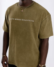 Brown / S Faith Moves Mountains | Acid Wash Oversized T-Shirt
