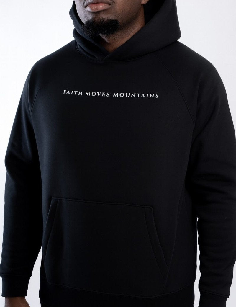  S Faith Moves Mountains | Essential Raglan Sleeve Hoodie