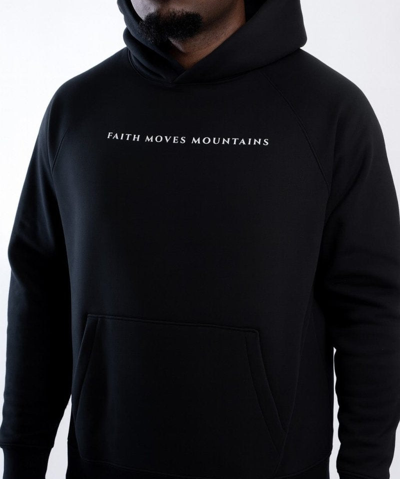  S Faith Moves Mountains | Essential Raglan Sleeve Hoodie