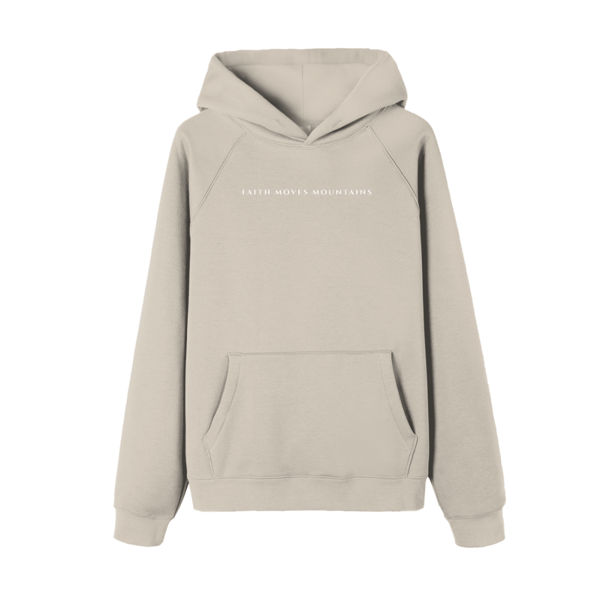  S Faith Moves Mountains | Essential Raglan Sleeve Hoodie