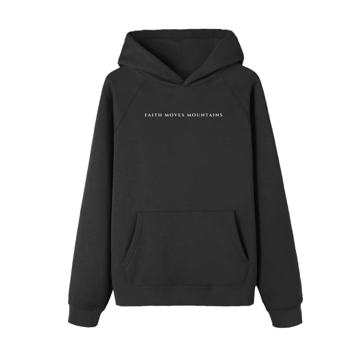  S Faith Moves Mountains | Essential Raglan Sleeve Hoodie
