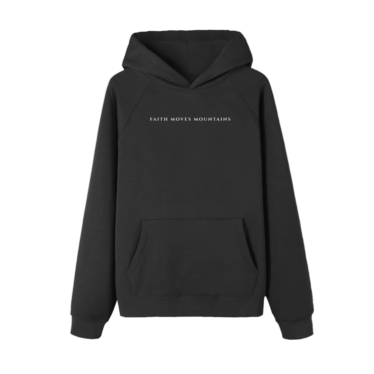  S Faith Moves Mountains | Essential Raglan Sleeve Hoodie