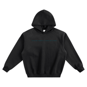 Black / S Faith Moves Mountains | Fleeced Boxy Hoodie