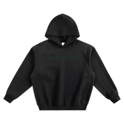 Black / S Faith Moves Mountains | Fleeced Boxy Hoodie
