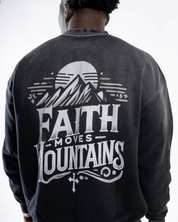 Faith Moves Mountains | Monkey Wash Drop-Shoulder Sweatshirt