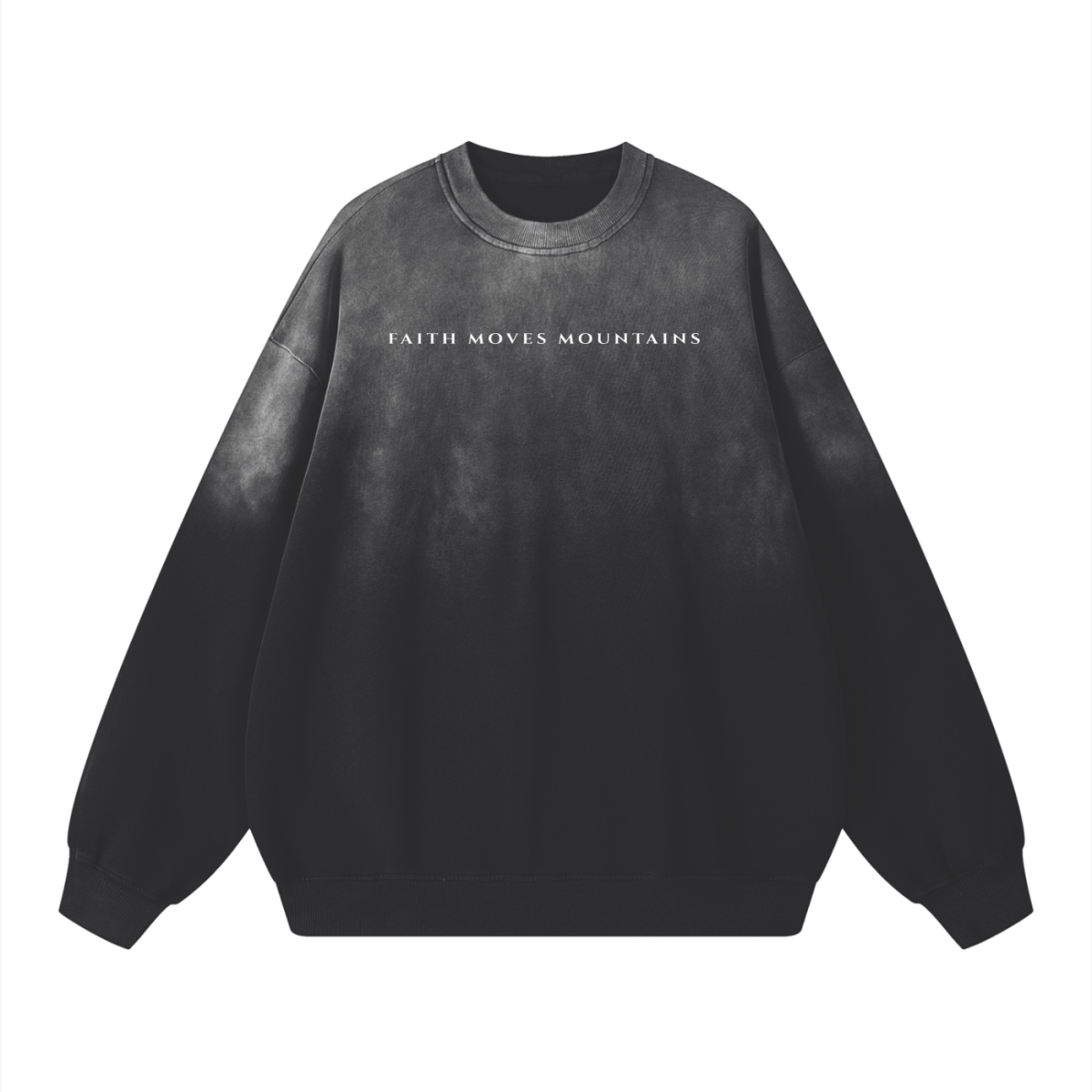 Faith Moves Mountains | Monkey Wash Drop-Shoulder Sweatshirt