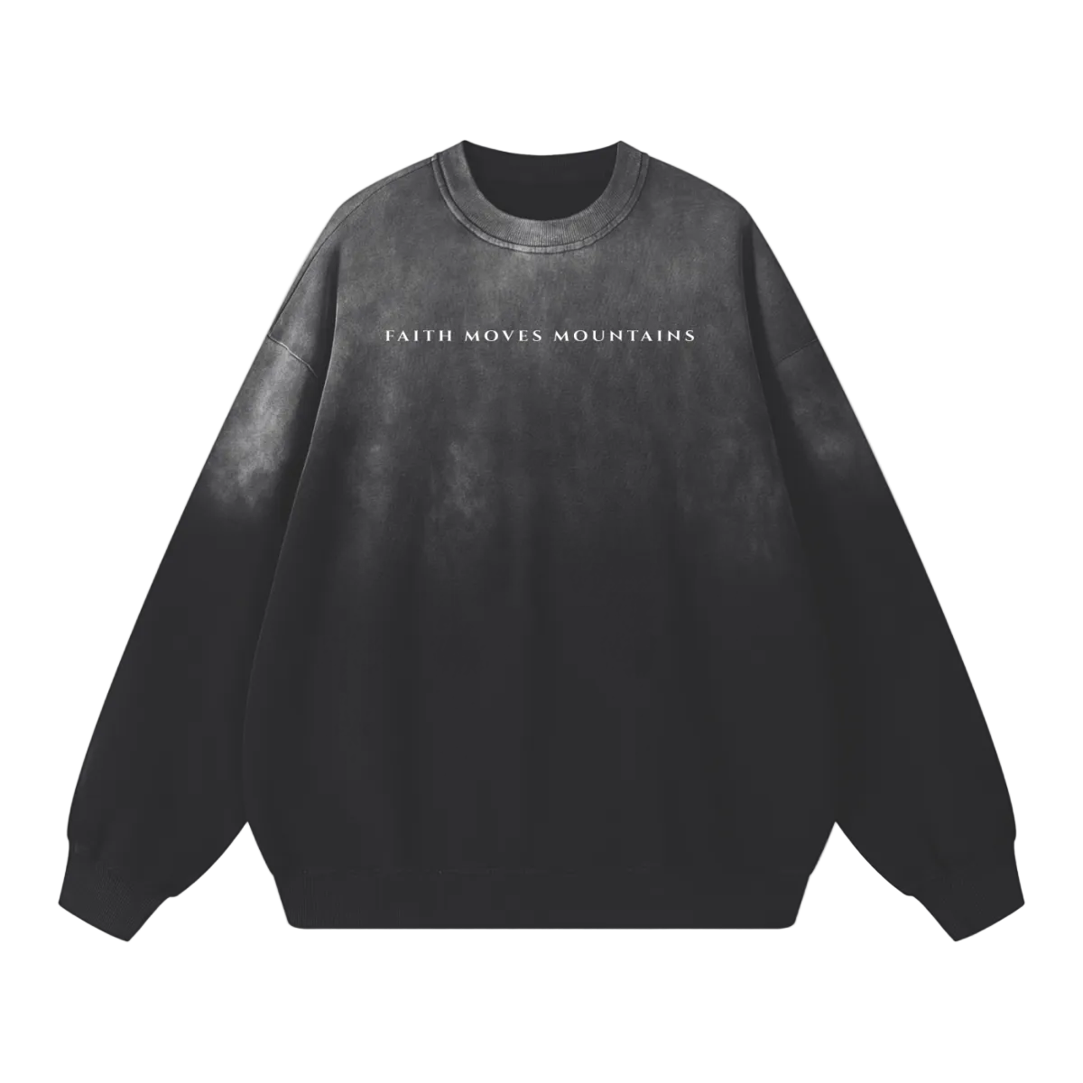 Faith Moves Mountains | Monkey Wash Drop-Shoulder Sweatshirt