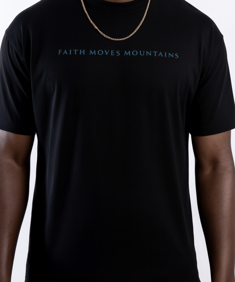  S Faith Moves Mountains | Oversized Drop-Shoulder Tee