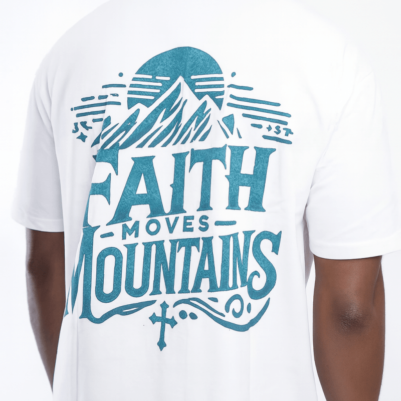 Faith Moves Mountains | Oversized Drop-Shoulder Tee