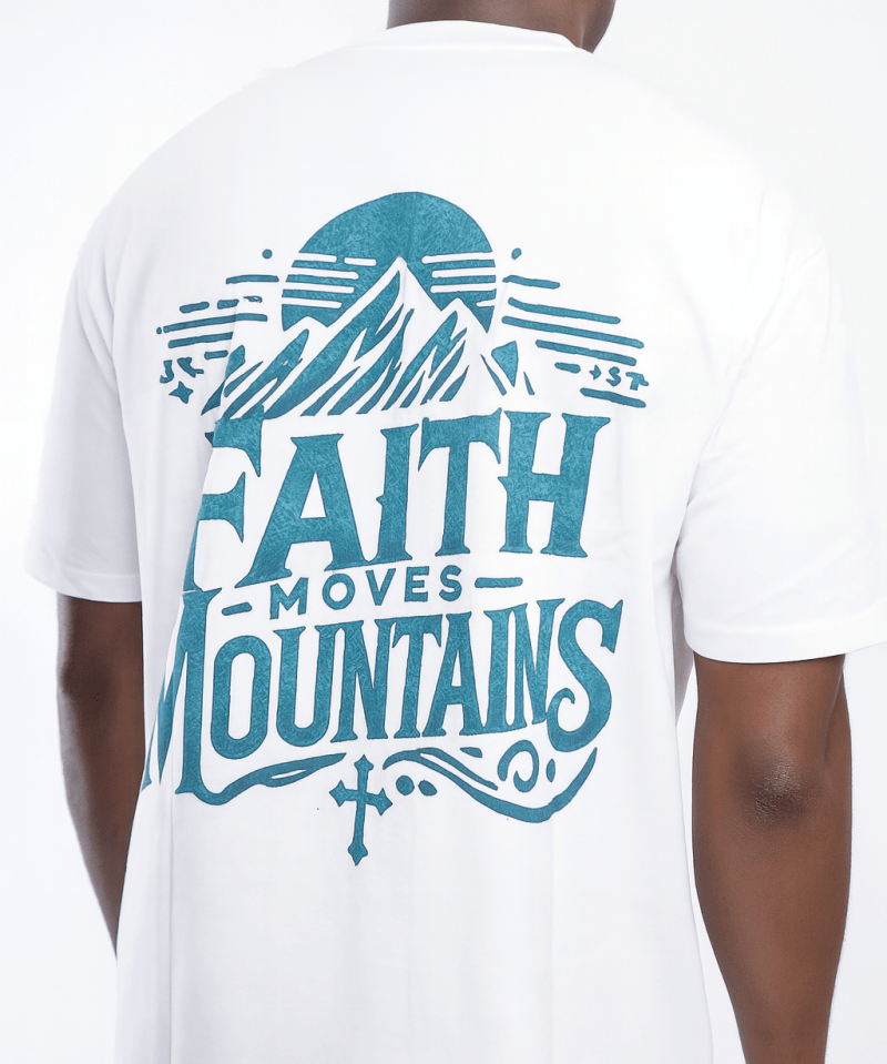 Faith Moves Mountains | Oversized Drop-Shoulder Tee