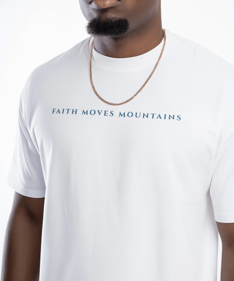 Faith Moves Mountains | Oversized Drop-Shoulder Tee