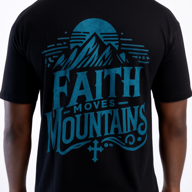 Faith Moves Mountains | Oversized Drop-Shoulder Tee