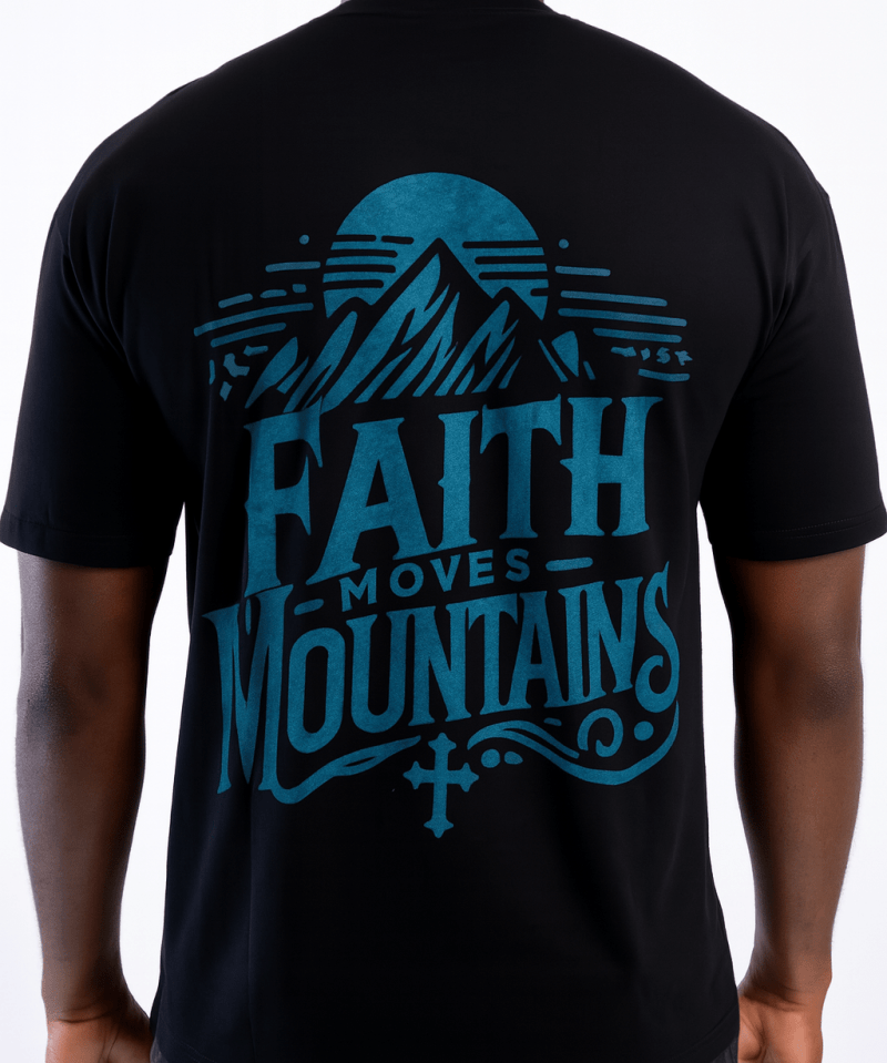 Faith Moves Mountains | Oversized Drop-Shoulder Tee