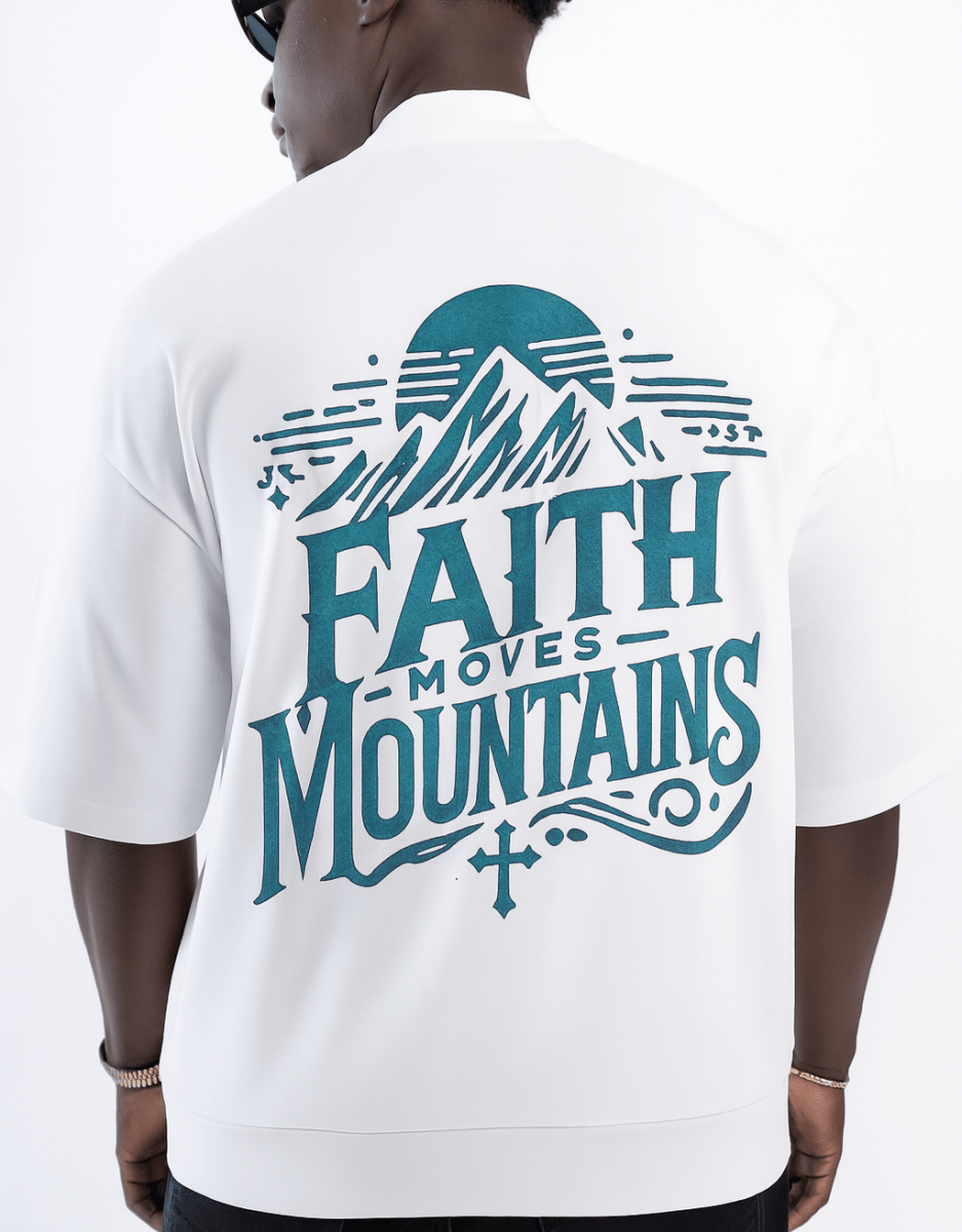 Faith Moves Mountains | Oversized T-Shirt Heavyweight Cotton