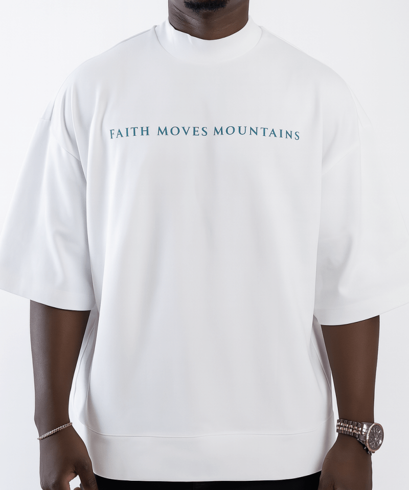 Faith Moves Mountains | Oversized T-Shirt Heavyweight Cotton