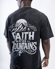 Faith Moves Mountains | Sunfade Paint Splatter Tee