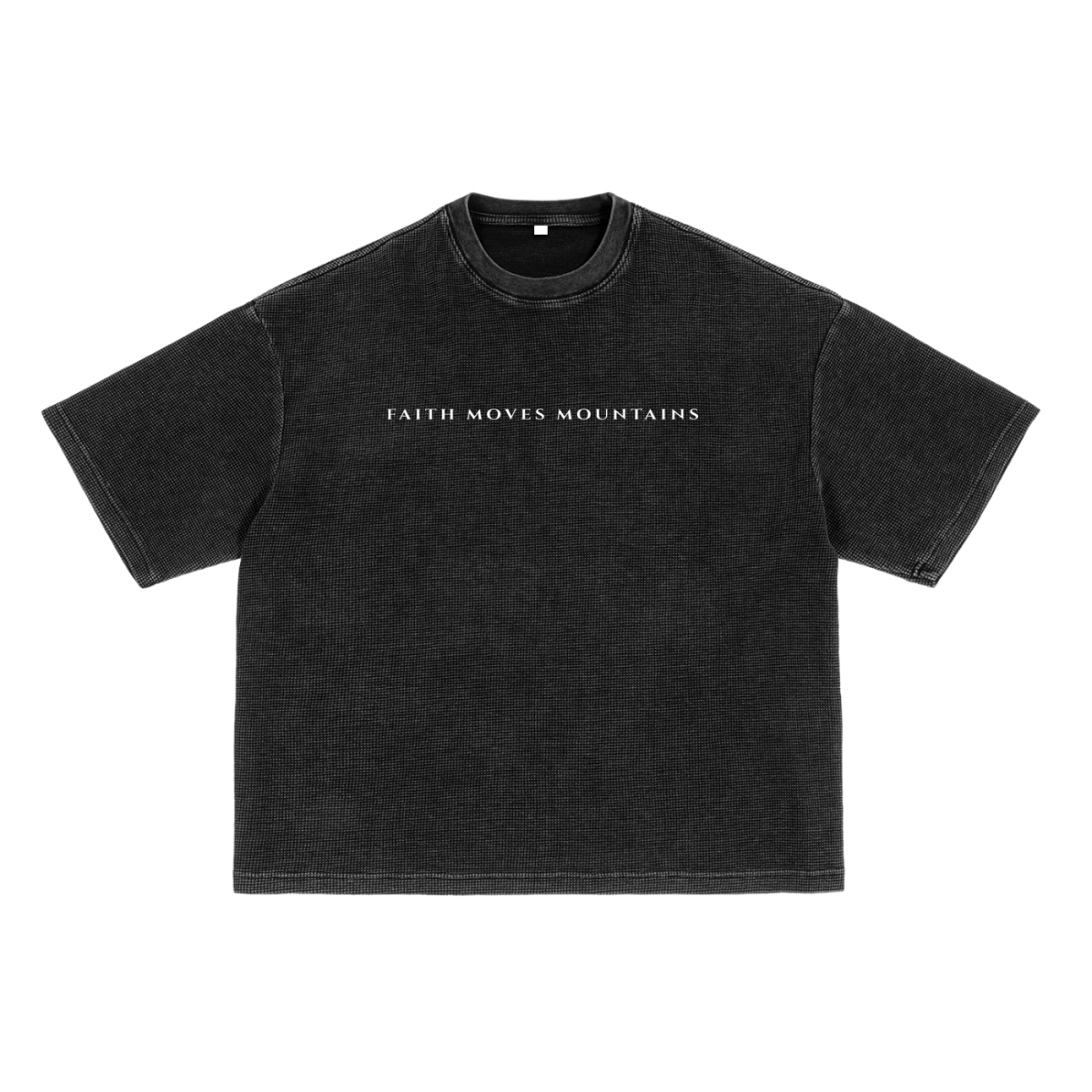 Faith Moves Mountains | Waffle-Texture Boxy T-Shirt