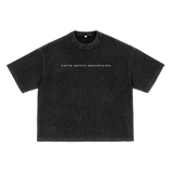 La fe mueve montañas | Camiseta cuadrada con textura gofrada