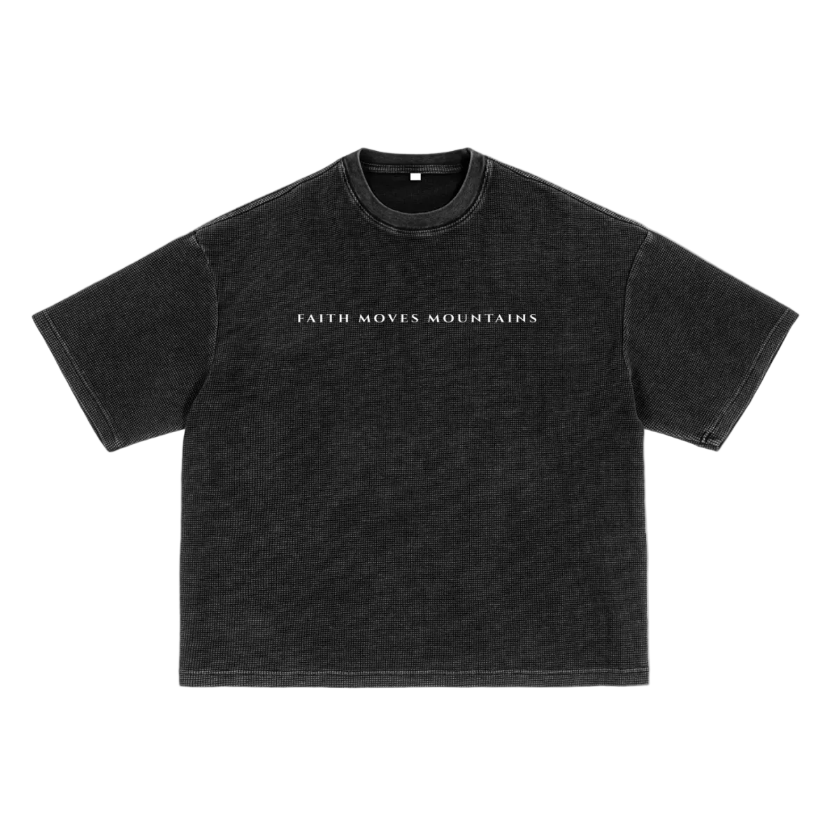 Faith Moves Mountains | Waffle-Texture Boxy T-Shirt