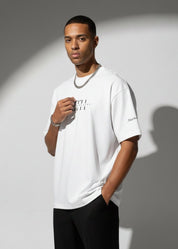 Faith Moves Mountains | White Boxy Graphic Tee – Matthew 17:20