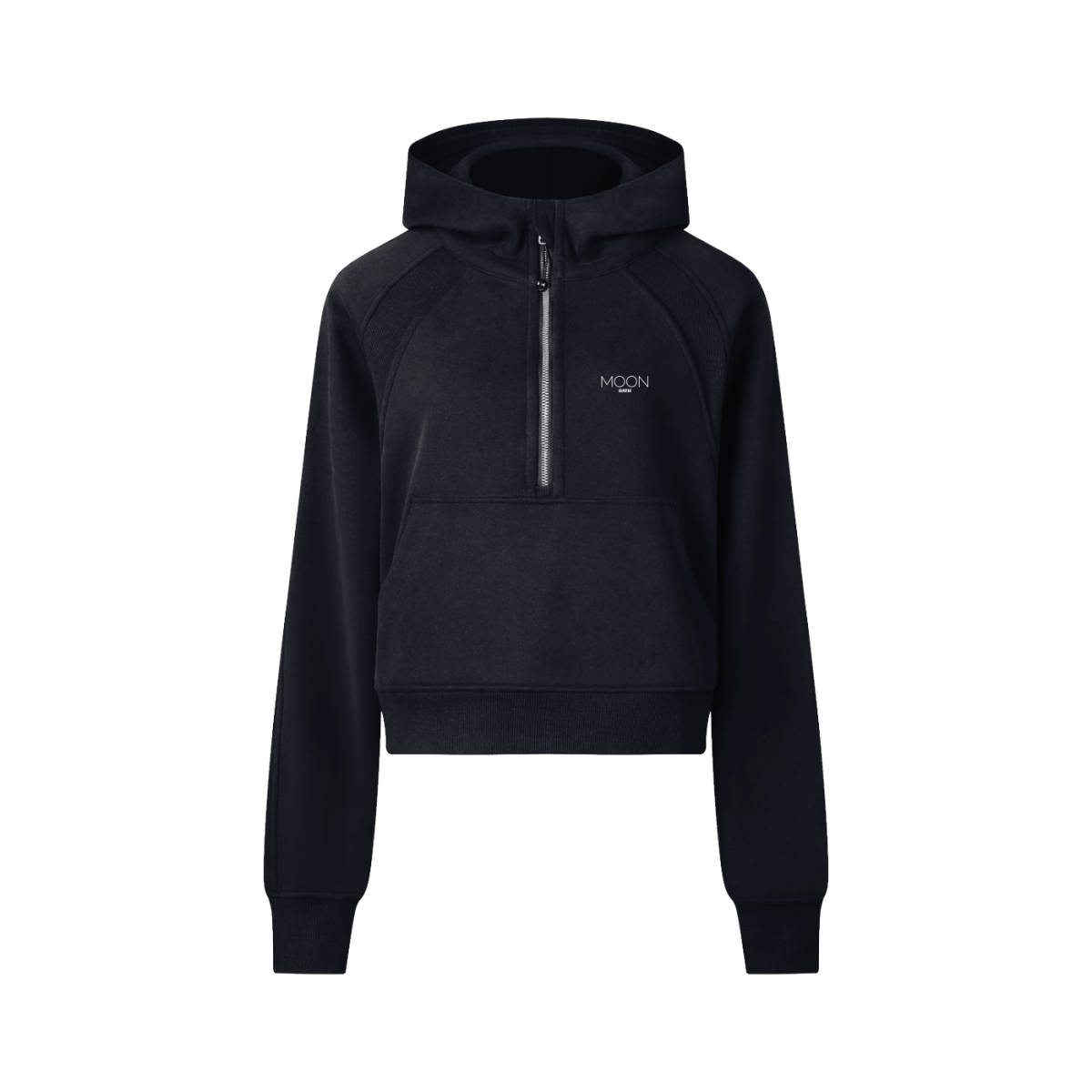  2-4 Moon Oath | Cropped Half-Zip Hoodie