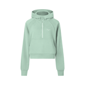 Green / 2-4 Moon Oath | Cropped Half-Zip Hoodie