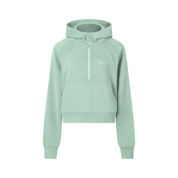 Green / 2-4 Moon Oath | Cropped Half-Zip Hoodie