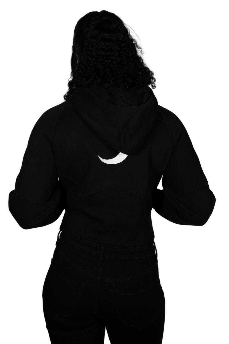 Moon Oath | Cropped Half-Zip Hoodie