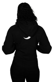 Moon Oath | Cropped Half-Zip Hoodie