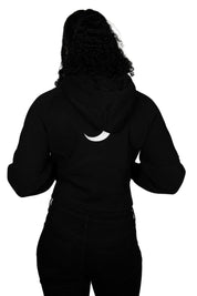 Moon Oath | Cropped Half-Zip Hoodie