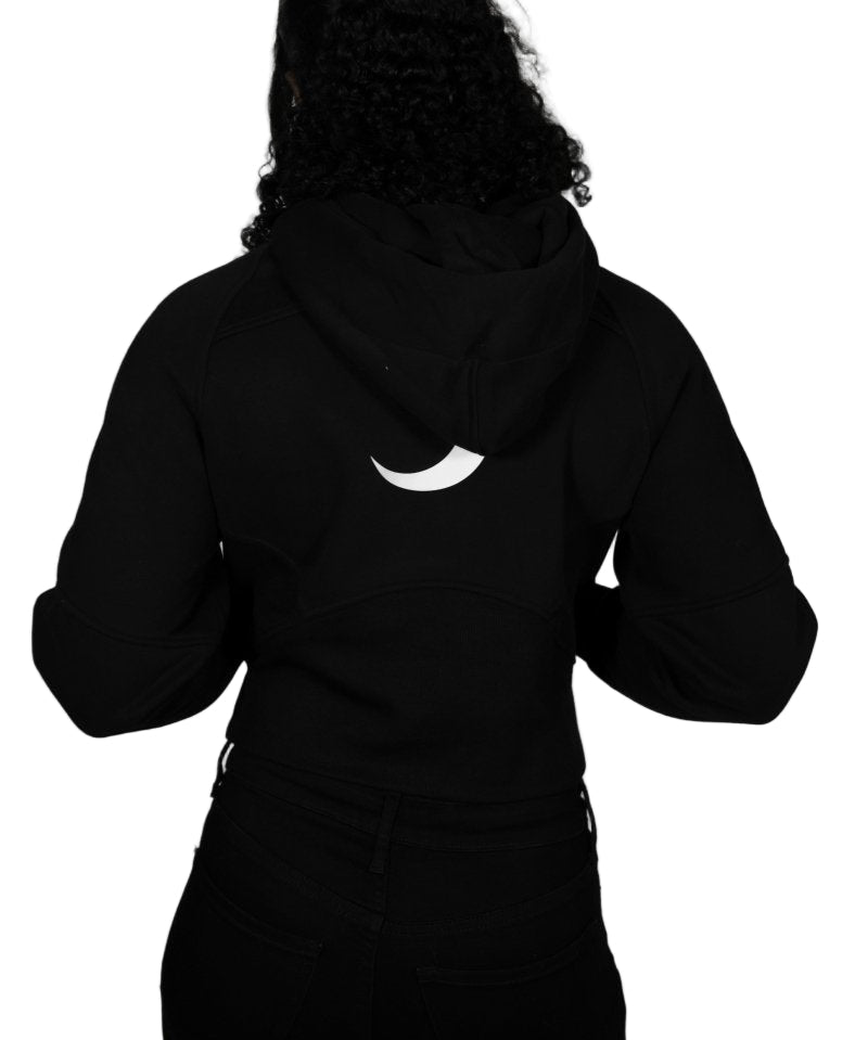Moon Oath | Cropped Half-Zip Hoodie