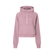 Pink / 2-4 Moon Oath | Cropped Half-Zip Hoodie