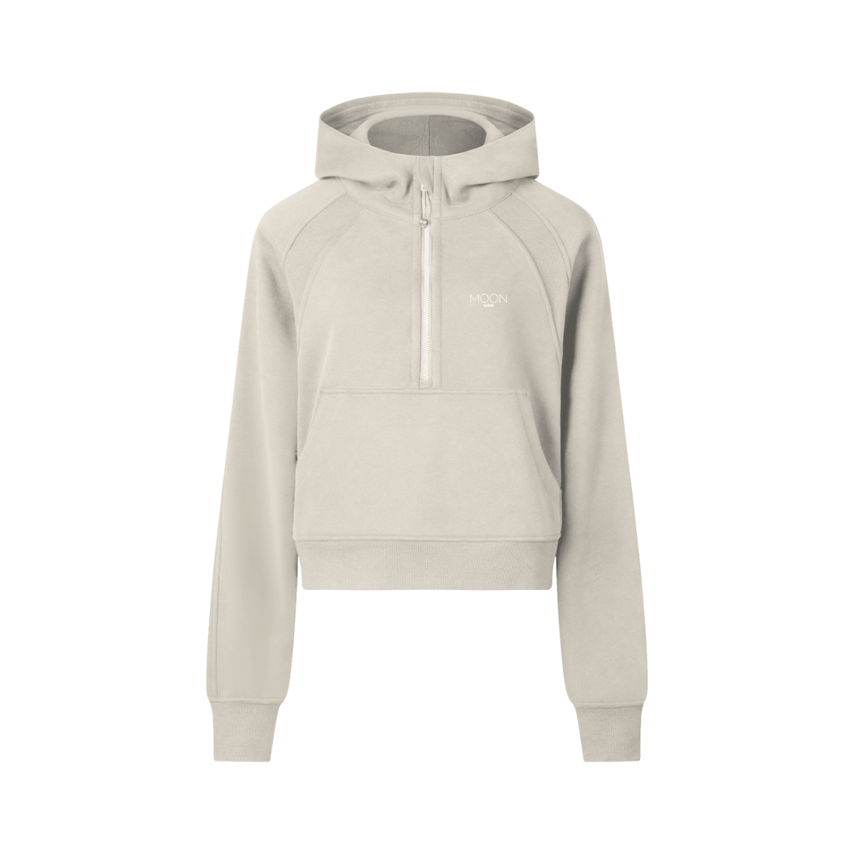  2-4 Moon Oath | Cropped Half-Zip Hoodie