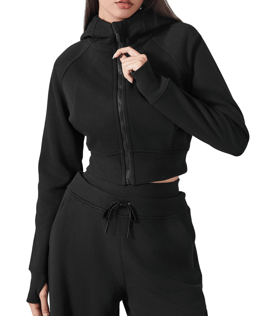 Moon Oath | Cropped Zip-Through Hoodie