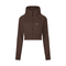 Brown / 4 - S Moon Oath | Cropped Zip-Through Hoodie