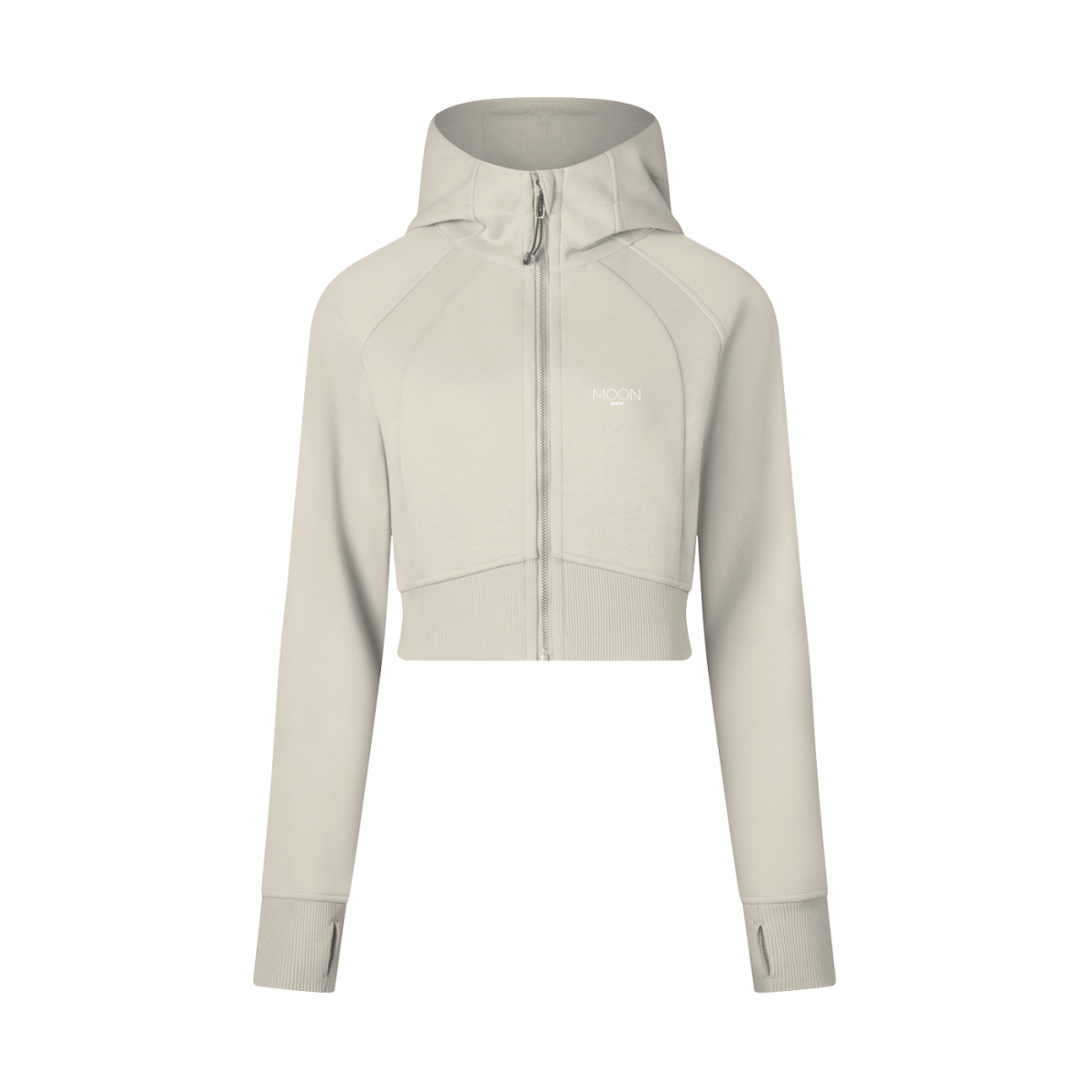  4 - S Moon Oath | Cropped Zip-Through Hoodie