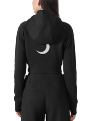 Moon Oath | Cropped Zip-Through Hoodie