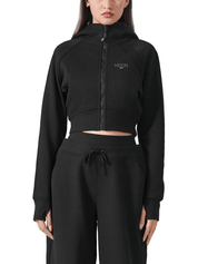 Moon Oath | Cropped Zip-Through Hoodie